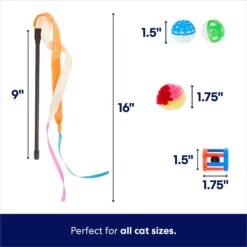 Frisco Plush, Teaser & Ball Variety Pack Cat Toy With Catnip -Cat Supplies 169686 PT2. AC SS1800 V1691783915
