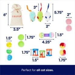 Frisco Plush, Teaser, Ball & Tunnel Variety Pack Cat Toy With Catnip -Cat Supplies 169688 PT3. AC SS1800 V1692190912