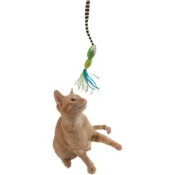 Fat Cat Catfisher Teasers Tadpole Wand Cat Toy -Cat Supplies 174925 PT2. AC SS1800 V1602307562
