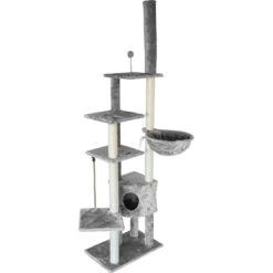 Tiger Tough Skyscraper Floor-to-Ceiling Faux Fur Cat Tree & Condo -Cat Supplies 176086 PT2. AC SS1800 V1618280224