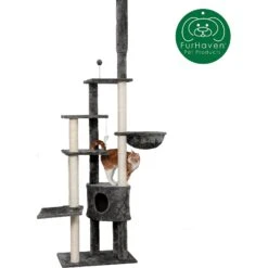 Tiger Tough Skyscraper Floor-to-Ceiling Faux Fur Cat Tree & Condo -Cat Supplies 176086 PT3. AC SS1800 V1618278736