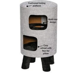 MidWest 2-Story Modern Feline Nuvo Stella Cat Condo -Cat Supplies 176501 PT3. AC SS1800 V1559591529