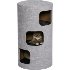 MidWest 3-Story Feline Nuvo Stella Cat Condo, Silver -Cat Supplies 176502 PT1. AC SS1800 V1559591530