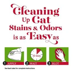 Nature's Miracle Cat Enzymatic Stain Remover & Odor Eliminator Refill, Melon Burst Scent, 1-gal Bottle -Cat Supplies 178073 PT4. AC SS1800 V1560443281