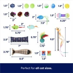 Frisco Plush, Teaser, Ball & Tri-Tunnel Variety Pack Cat Toy With Catnip, 20 Count -Cat Supplies 178161 PT2. AC SS1800 V1676413725