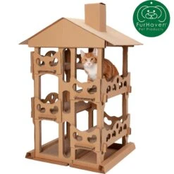 Tiger Tough Tower Playground 22.83-in Corrugated Cat Tree 11 Tiger Tough Tower Playground 22.83-in Corrugated Cat Tree -Cat Supplies 178843 PT3. AC SS1800 V1613089885