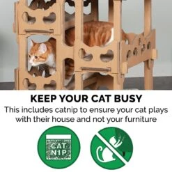 Tiger Tough Tower Playground 22.83-in Corrugated Cat Tree 12 Tiger Tough Tower Playground 22.83-in Corrugated Cat Tree -Cat Supplies 178843 PT4. AC SS1800 V1613085408