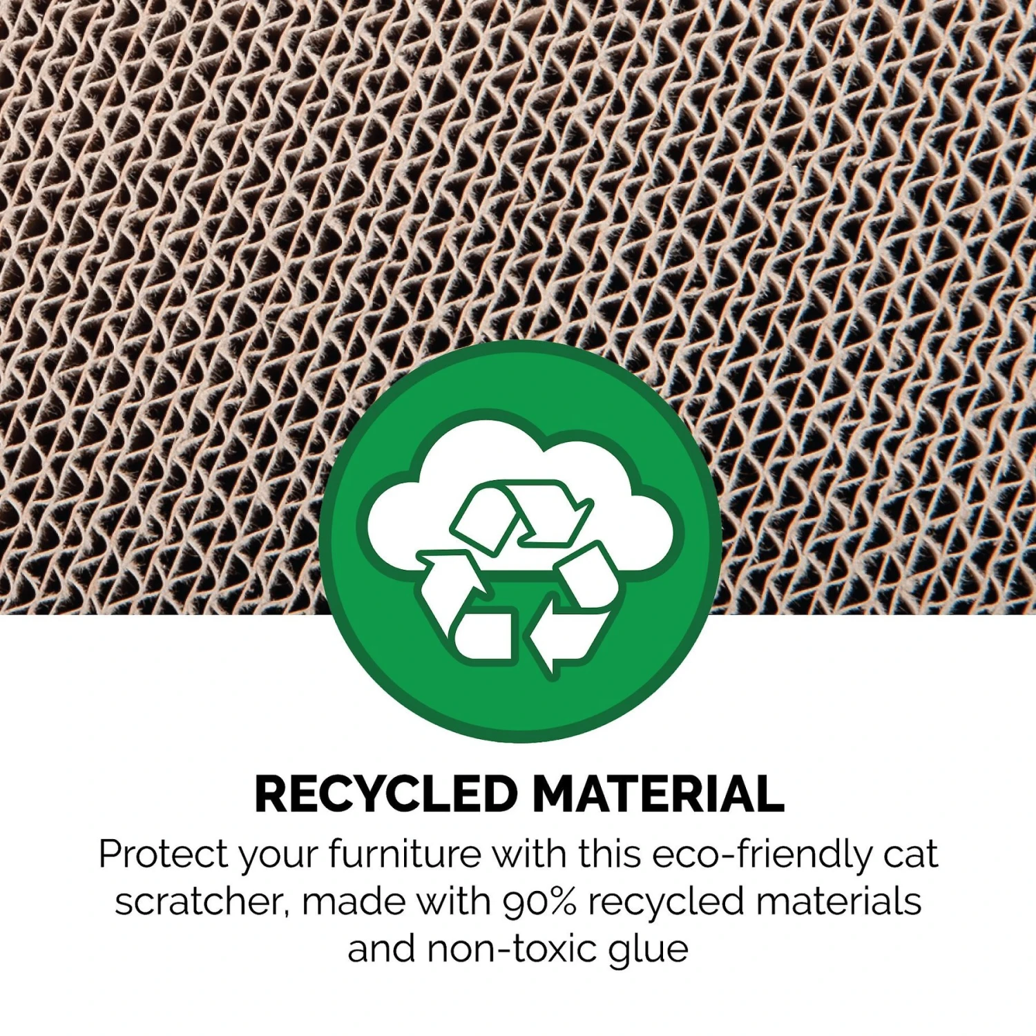 Tiger Tough Tower Playground 22.83-in Corrugated Cat Tree 8 Tiger Tough Tower Playground 22.83-in Corrugated Cat Tree - Image 8