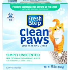 Fresh Step Clean Paws Simply Unscented Clumping Clay Cat Litter -Cat Supplies 179540 PT6. AC SS1800 V1695137730