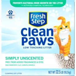 Fresh Step Clean Paws Simply Unscented Clumping Clay Cat Litter -Cat Supplies 179540 PT8. AC SS1800 V1695138549