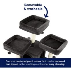 Frisco 68-in Faux Fur Cat Tree & Condo -Cat Supplies 180384 PT3. AC SS1800 V1669908644