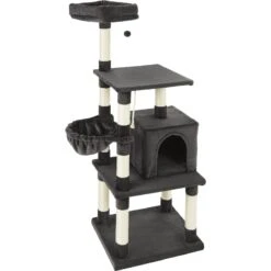 Frisco 59-in Faux Fur Cat Tree & Condo -Cat Supplies 180387 PT7. AC SS1800 V1584453462