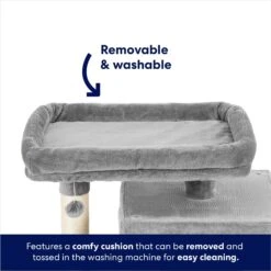 Frisco 33-in Faux Fur Cat Tree & Condo -Cat Supplies 180389 PT3. AC SS1800 V1667227151