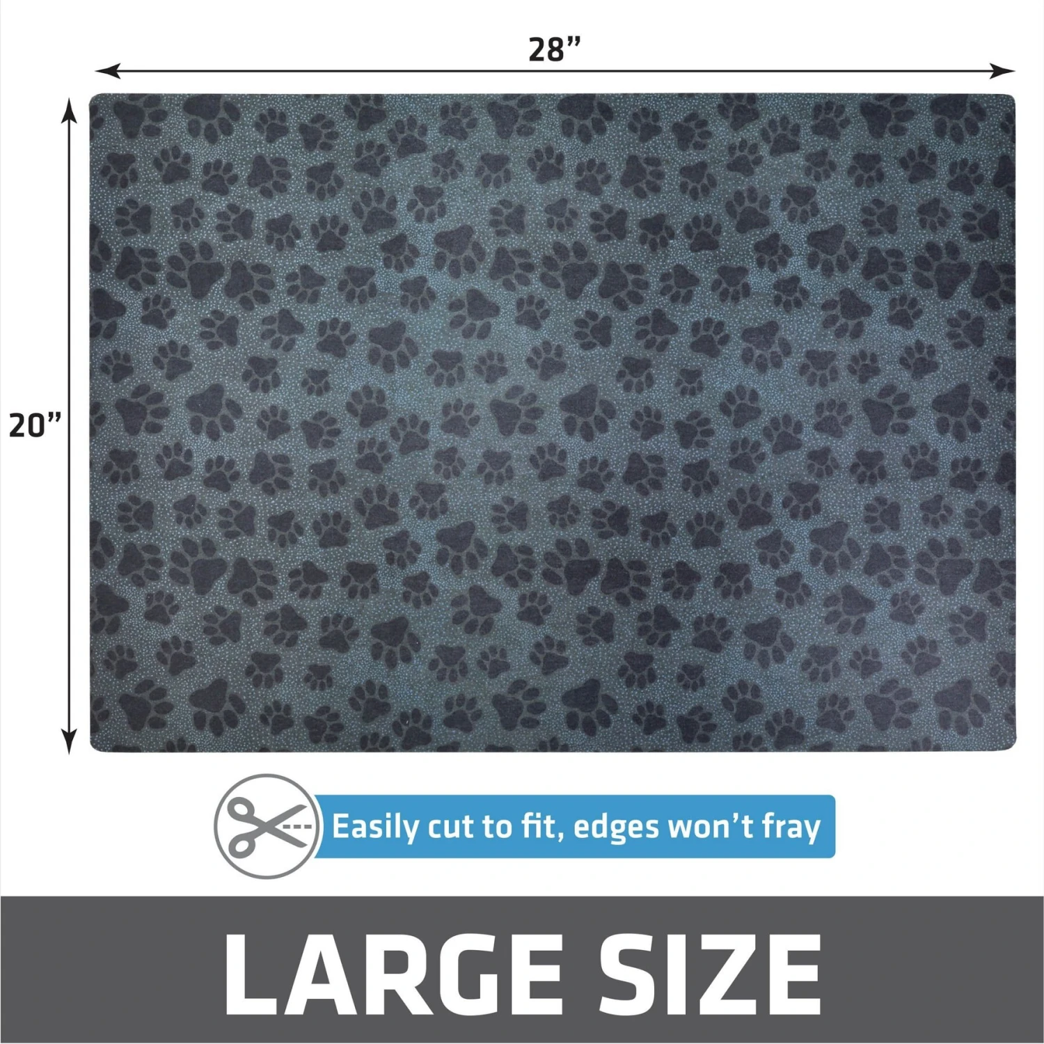 Drymate Protective & Decorative Cat Litter Mat, Paw Dots, Large, 20-in X 28-in 5 Drymate Protective & Decorative Cat Litter Mat, Paw Dots, Large, 20-in X 28-in - Image 5