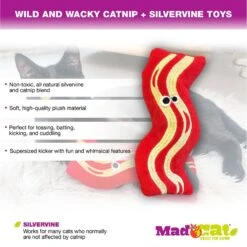 Mad Cat Big Bacon Kicker Catnip & Silvervine Cat Toy -Cat Supplies 181830 PT2. AC SS1800 V1563553981