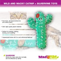 Mad Cat Big Cactus Kicker Catnip & Silvervine Cat Toy -Cat Supplies 181832 PT2. AC SS1800 V1563553971