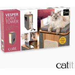Vesper Cubo Tower 34.25-in Modern Cat Condo 12 Vesper Cubo Tower 34.25-in Modern Cat Condo -Cat Supplies 182899 PT5. AC SS1800 V1627687643