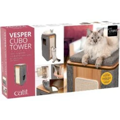 Vesper Cubo Tower 34.25-in Modern Cat Condo 13 Vesper Cubo Tower 34.25-in Modern Cat Condo -Cat Supplies 182899 PT7. AC SS1800 V1583964779