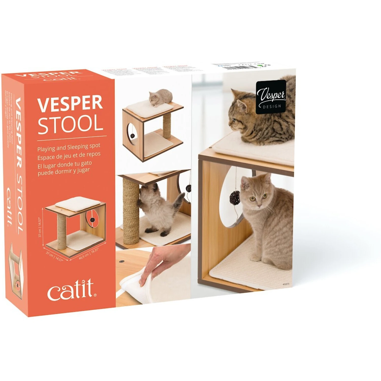 Vesper Stool 14.57-in Modern Cat Tree 6 Vesper Stool 14.57-in Modern Cat Tree - Image 6