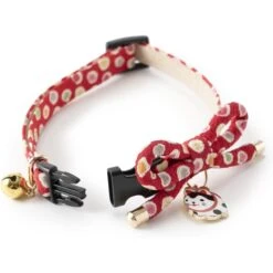Necoichi ZEN Hariko Charm Cotton Breakaway Cat Collar With Bell -Cat Supplies 183496 PT3. AC SS1800 V1565879883
