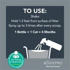 Boxiecat Litter Extender Probiotic Odor Encapsulator Spray, 24-oz Bottle -Cat Supplies 186407 PT5. AC SS1800 V1643997855