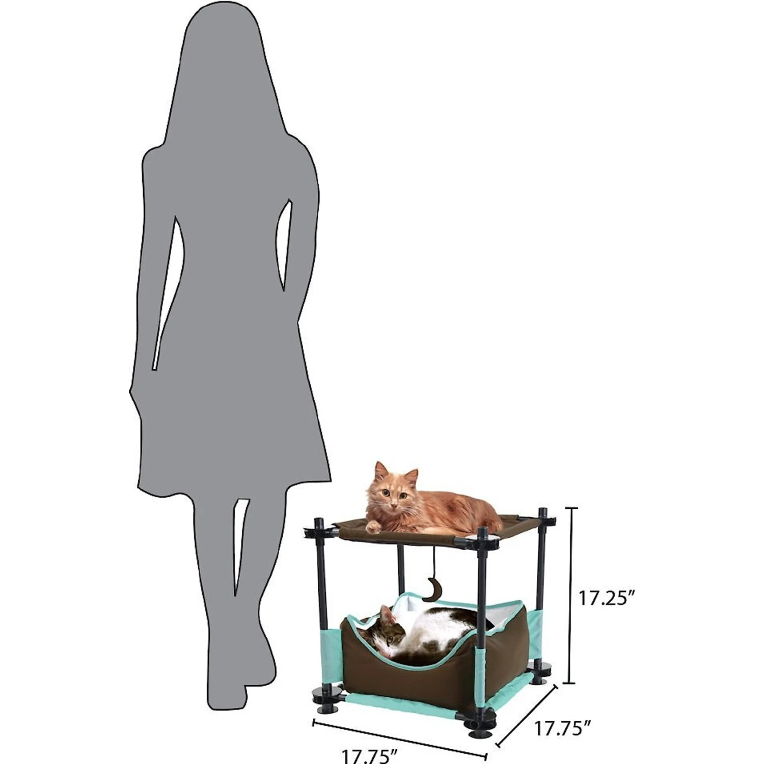 Kitty City Claw Sleeper 17.25-in Faux Fleece Cat Tree 3 Kitty City Claw Sleeper 17.25-in Faux Fleece Cat Tree - Image 3