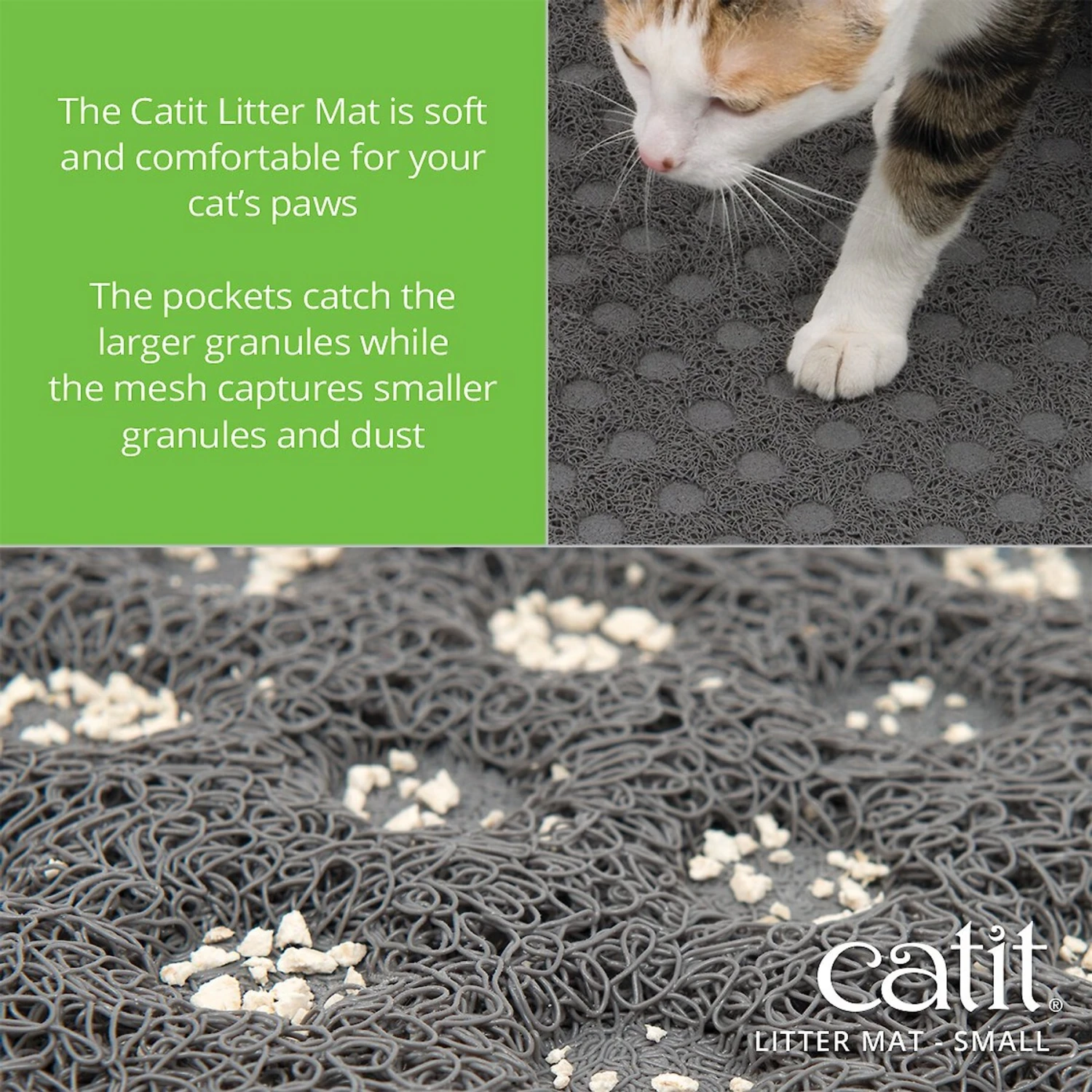 Catit Cat Litter Mat, Grey 2 Catit Cat Litter Mat, Grey - Image 2