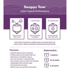 Snappy Tom Natural Lavender Scented Non-Clumping Crystal Cat Litter -Cat Supplies 194437 PT4. AC SS1800 V1596809778