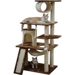 Go Pet Club 53-in Faux Fur Cat Tree & Condo -Cat Supplies 197655 PT2. AC SS1800 V1702056823