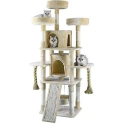Go Pet Club 70-in Faux Fur Cat Tree & Condo -Cat Supplies 197677 PT1. AC SS1800 V1587484112