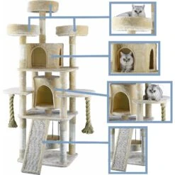 Go Pet Club 70-in Faux Fur Cat Tree & Condo -Cat Supplies 197677 PT2. AC SS1800 V1587483999