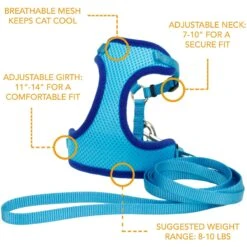 Comfort Soft Mesh Cat Harness & Leash -Cat Supplies 202031 PT2. AC SS1800 V1628231809