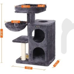 FEANDREA 32.7-in Faux Fleece Cat Tree & Condo 10 FEANDREA 32.7-in Faux Fleece Cat Tree & Condo -Cat Supplies 205244 PT1. AC SS1800 V1648065411
