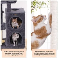FEANDREA 32.7-in Faux Fleece Cat Tree & Condo 11 FEANDREA 32.7-in Faux Fleece Cat Tree & Condo -Cat Supplies 205244 PT2. AC SS1800 V1648067219