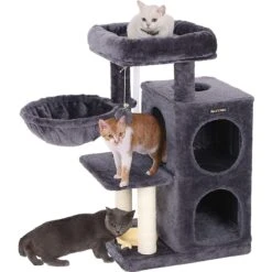 FEANDREA 32.7-in Faux Fleece Cat Tree & Condo 16 FEANDREA 32.7-in Faux Fleece Cat Tree & Condo -Cat Supplies 205244 PT7. AC SS1800 V1648065392