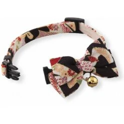 Necoichi Chirimen Kimono Bow Tie Breakaway Cat Collar With Bell -Cat Supplies 205968 PT3. AC SS1800 V1606871530