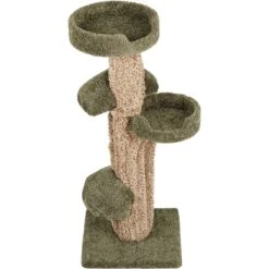 Frisco 49-in Tree-Shaped Real Carpet Wooden Cat Tree -Cat Supplies 208944 PT3. AC SS1800 V1647632803