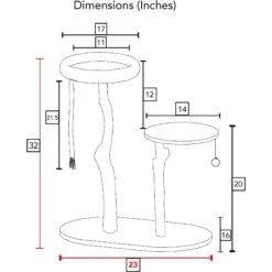 Mau Lifestyle Rizzo 32-in Modern Wooden Cat Tree -Cat Supplies 211709 PT6. AC SS1800 V1626366363