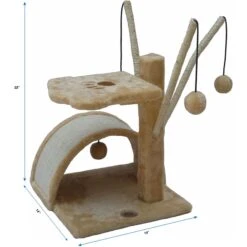 Go Pet Club 22-in Cat Tree Condo & Scratching Pad -Cat Supplies 216912 PT3. AC SS1800 V1671226283