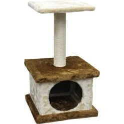 Go Pet Club 22-in Economical Cat Tree Condo, Beige/Brown -Cat Supplies 216916 PT2. AC SS1800 V1587484063