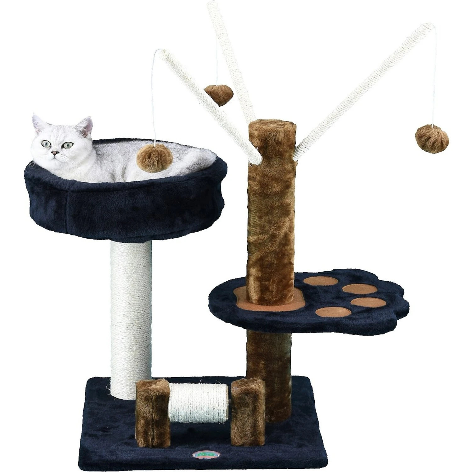 Go Pet Club 32-in Perch Cat Tree, Brown/Black 2 Go Pet Club 32-in Perch Cat Tree, Brown/Black - Image 2