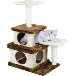 Go Pet Club 32-in Economical Cat Tree House, Beige/Brown -Cat Supplies 216954 pt1. AC SS1800 V1579195125