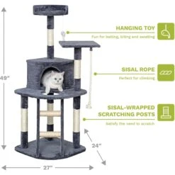 Go Pet Club 49-in Economical Sisal Posts Cat Tree Condo -Cat Supplies 217019 PT1. AC SS1800 V1702056943