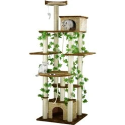 Go Pet Club 85-in Forest With Leaves Cat Tree, Beige/ Brown -Cat Supplies 217158 PT2. AC SS1800 V1702056827