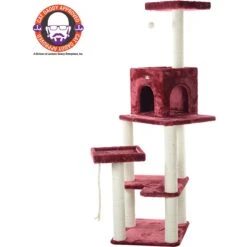 Armarkat 69-in Faux Fur Covered House & Cat Tree -Cat Supplies 218999 PT2. AC SS1800 V1603302997