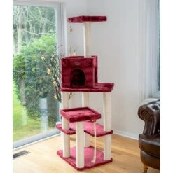 Armarkat 69-in Faux Fur Covered House & Cat Tree -Cat Supplies 218999 PT3. AC SS1800 V1603295485