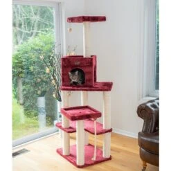Armarkat 69-in Faux Fur Covered House & Cat Tree -Cat Supplies 218999 PT4. AC SS1800 V1603420020