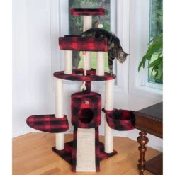 Armarkat 58-in Classic Cat Tree, Tartain Plaid -Cat Supplies 219004 PT4. AC SS1800 V1603302692
