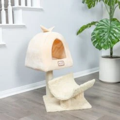 Armarkat 31-in Cat Scratching Post & Condo Cat Tree, Goldenrod -Cat Supplies 219012 PT2. AC SS1800 V1603326106