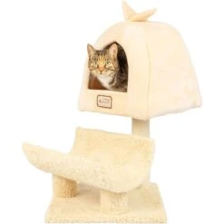 Armarkat 31-in Cat Scratching Post & Condo Cat Tree, Goldenrod -Cat Supplies 219012 PT7. AC SS1800 V1603302086